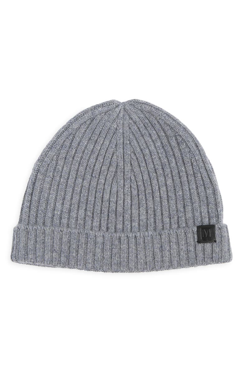 Bruno Magli Cashmere Cuff Beanie, Main, color, Grey