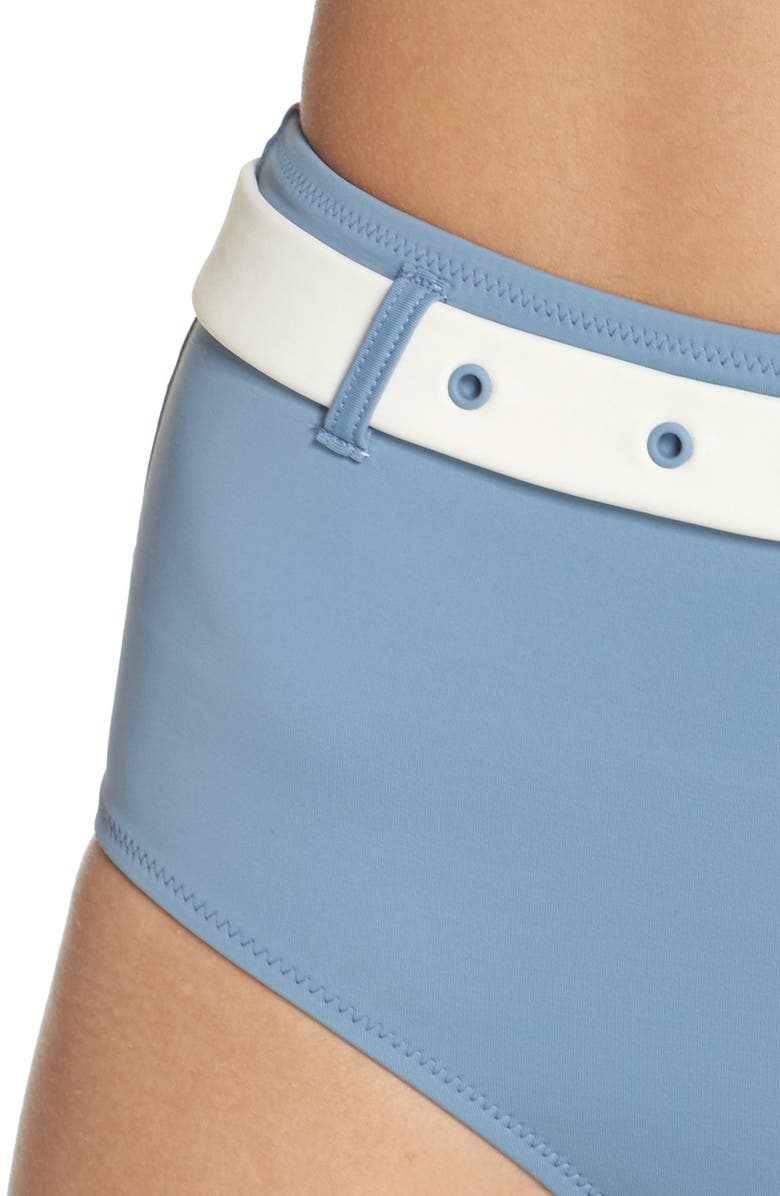 Solid & Striped The Quinn Belted High Waist Bikini Bottoms, Alternate, color,