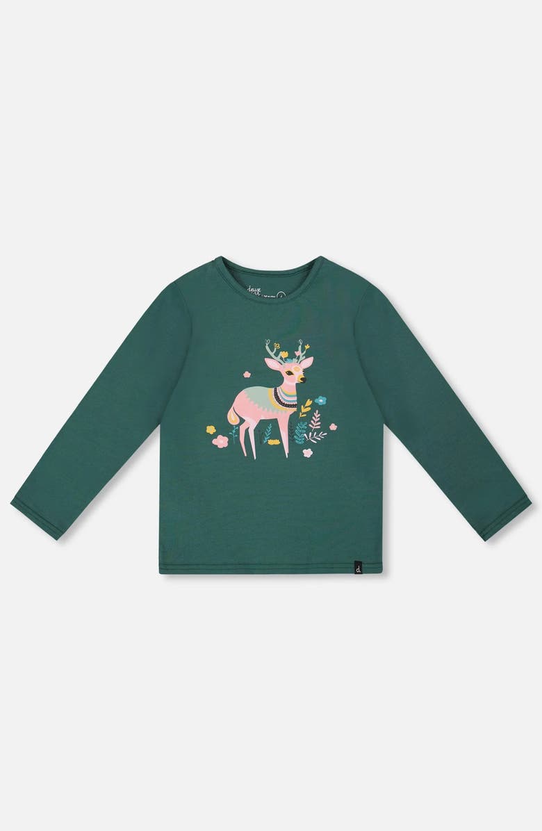Deux par Deux Girl Organic Cotton Long Sleeve T-Shirt, Main, color,