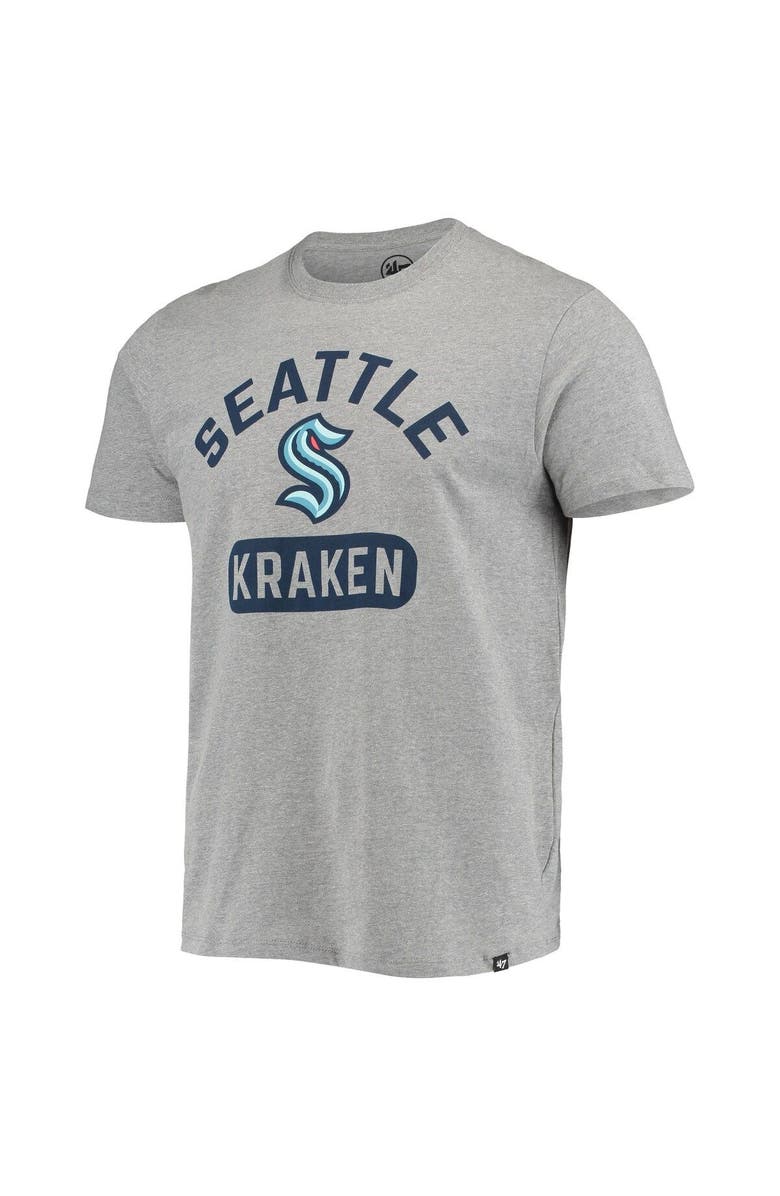 '47 Men's '47 Heathered Gray Seattle Kraken Arch Pill Super Rival T-Shirt, Alternate, color, 