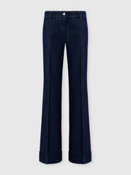 Missoni Flared Denim Trousers With Turn-up Hem And Center Crease