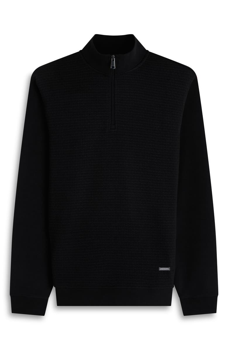 Bugatchi Quarter Zip Top, Alternate, color, Black