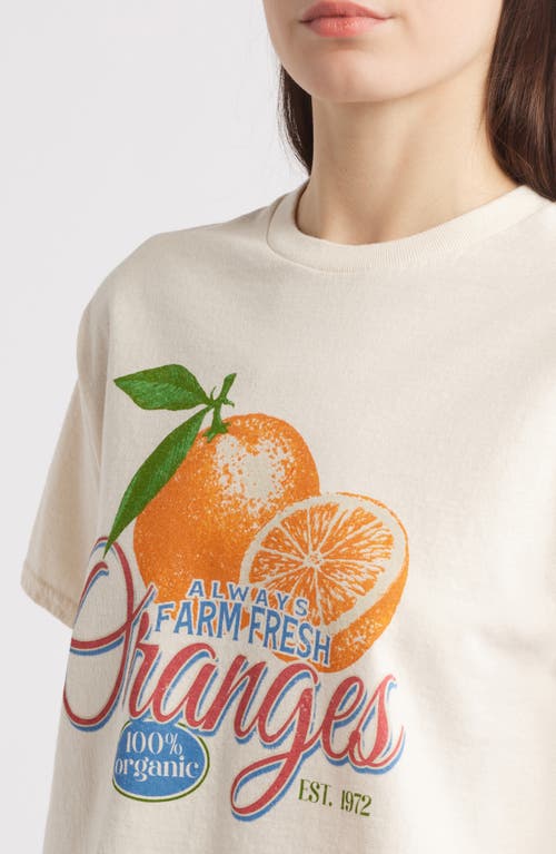 Shop Vinyl Icons Oranges Cotton Graphic T-shirt In Marshmallow