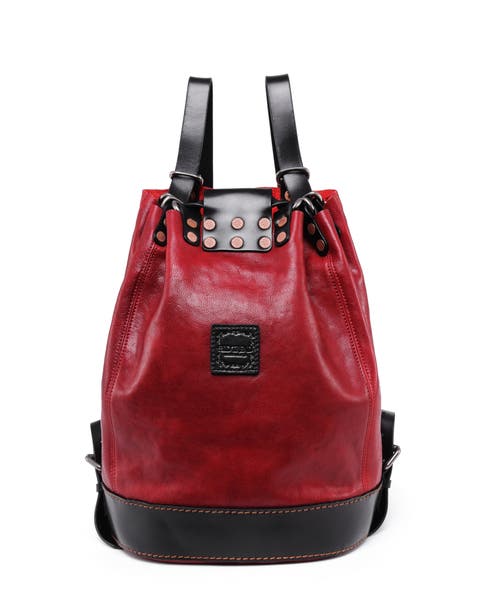 Canna Genuine Leather Convertible Bucket Backpack