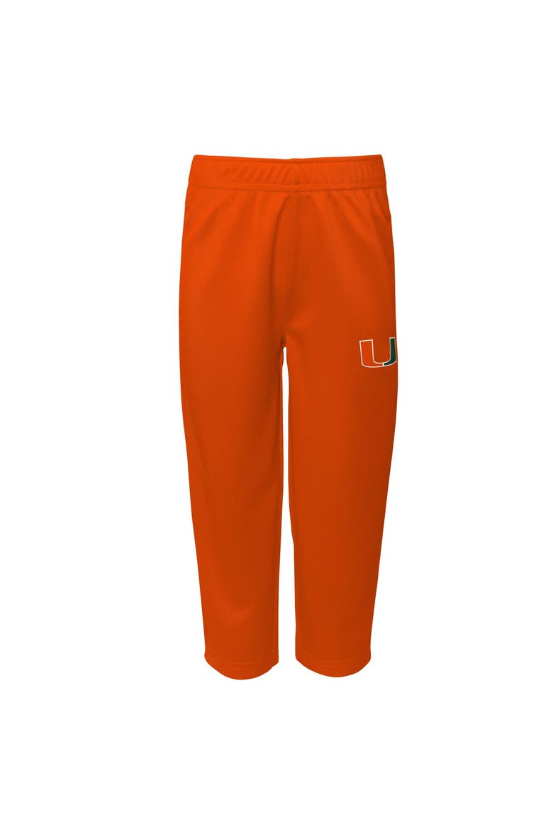 Toddler Outerstuff Green/Orange Miami Hurricanes Red Zone Two-Piece V-Neck Top and Pants Set, Alternate, color, Green