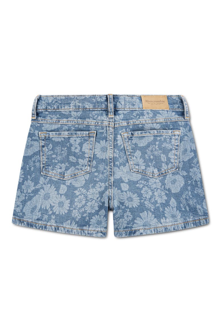 Kids' Relaxed Floral Denim Shorts, Alternate, color, FLORAL BLUES