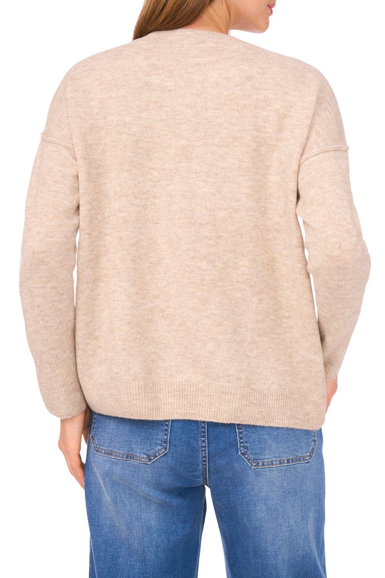 Star Crewneck Sweater, Alternate, color, OATMEAL