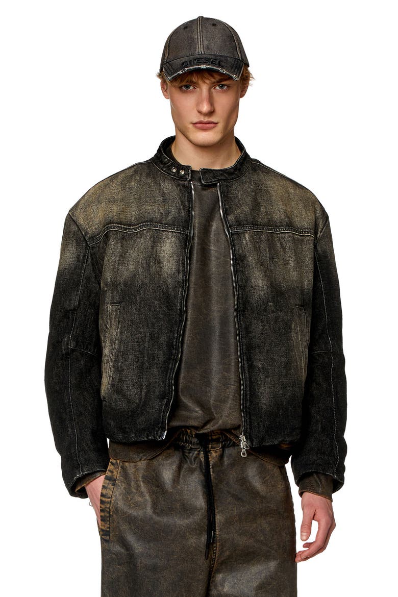 Marge Denim Jacket, Alternate, color, BLACK