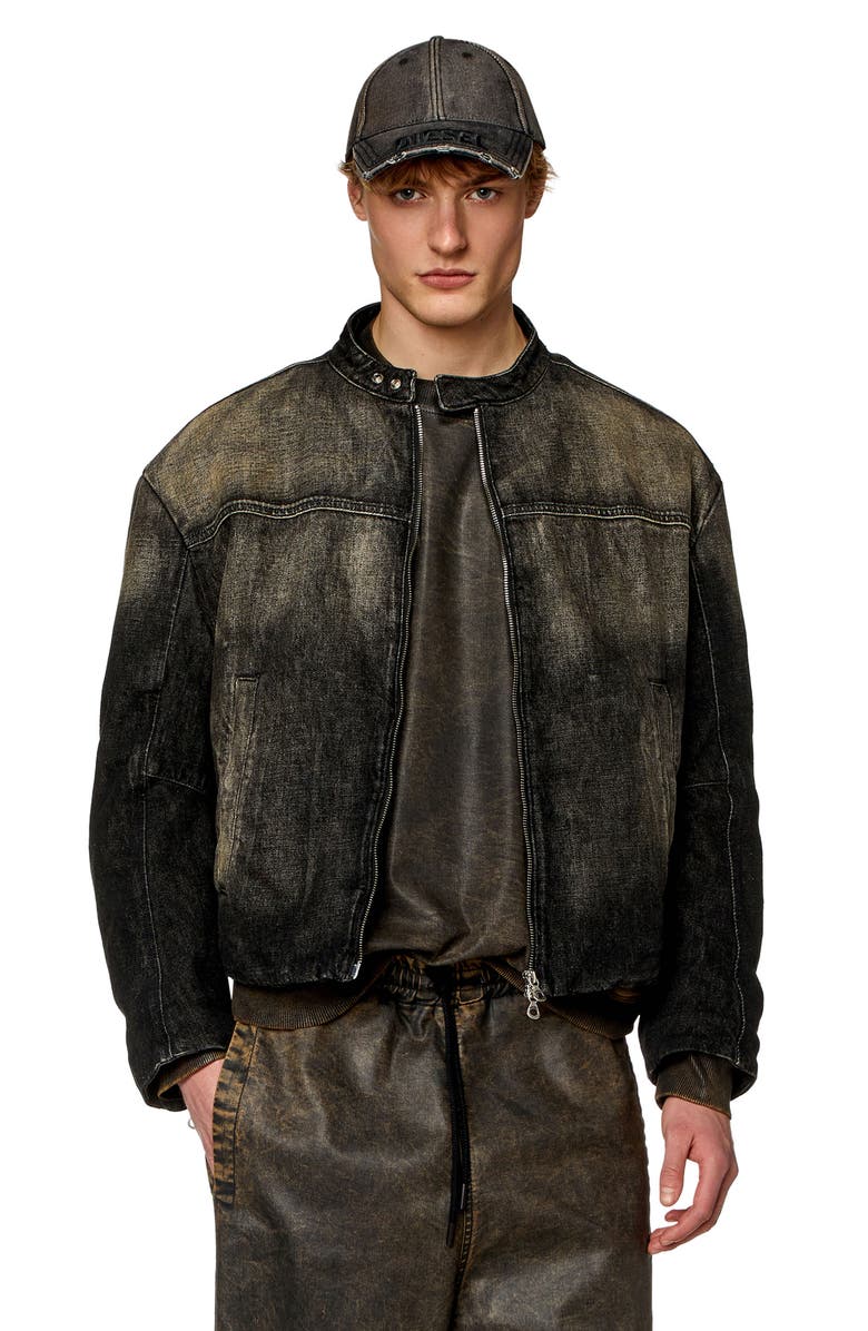 DIESEL<sup>®</sup> Marge Denim Jacket, Alternate, color, Black