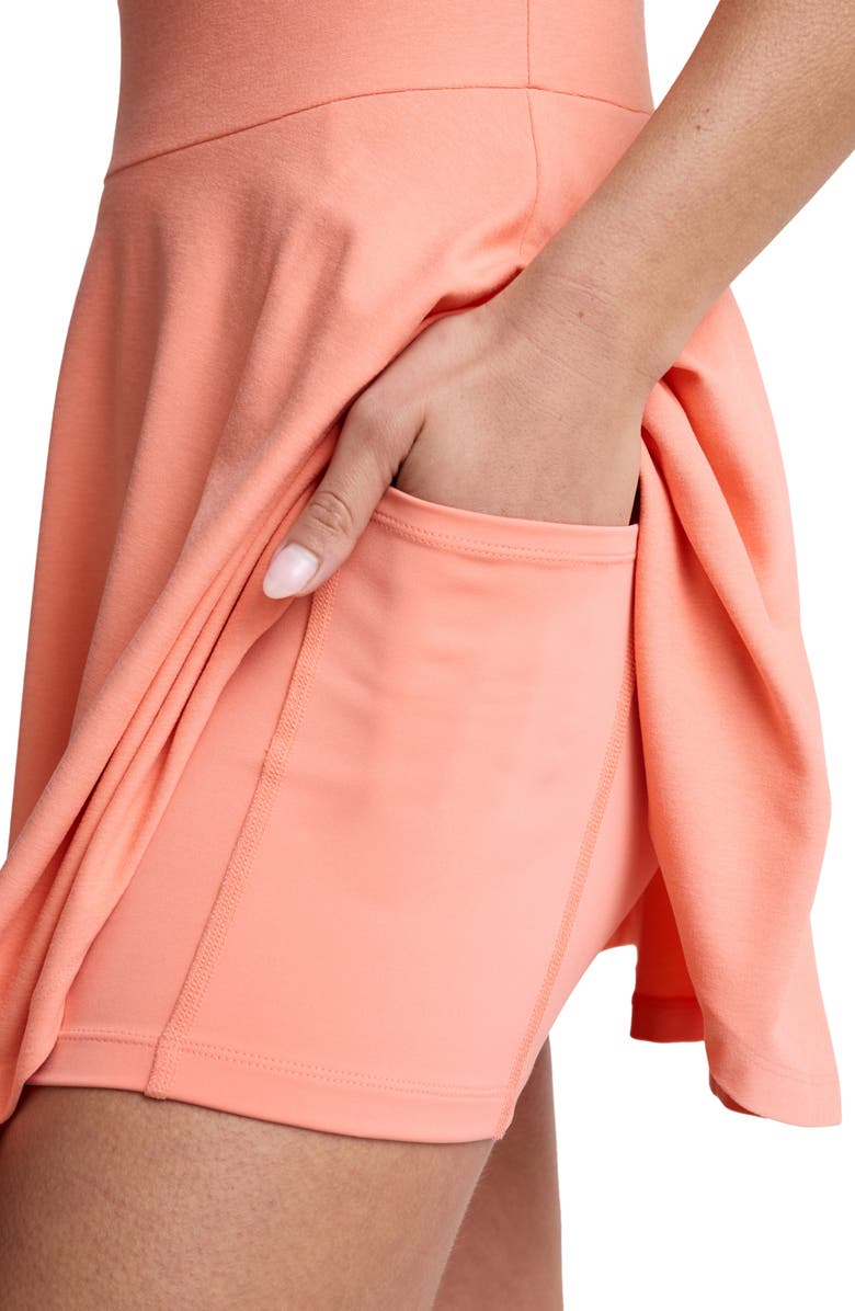 Beyond Yoga Midweight Twist Dress, Alternate, color, Dreamsicle Heather