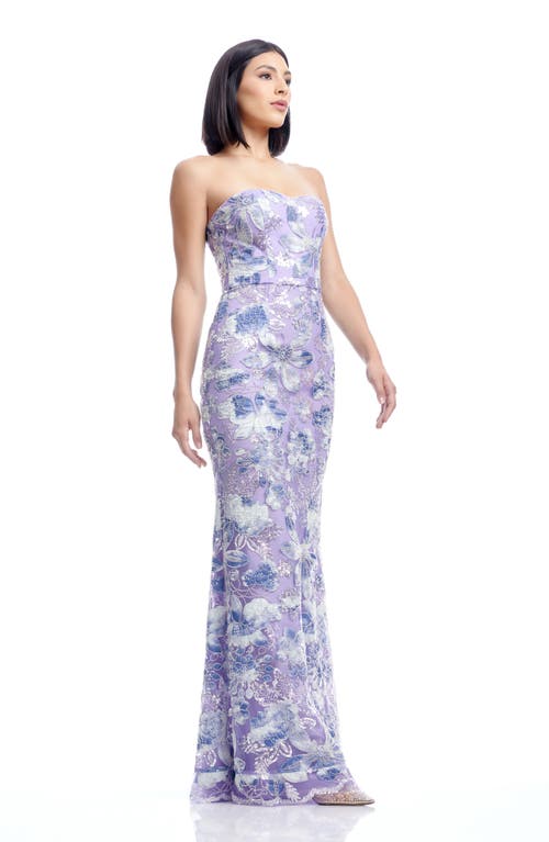 DRESS THE POPULATION DRESS THE POPULATION SHERIDAN SEQUIN STRAPLESS MERMAID GOWN 