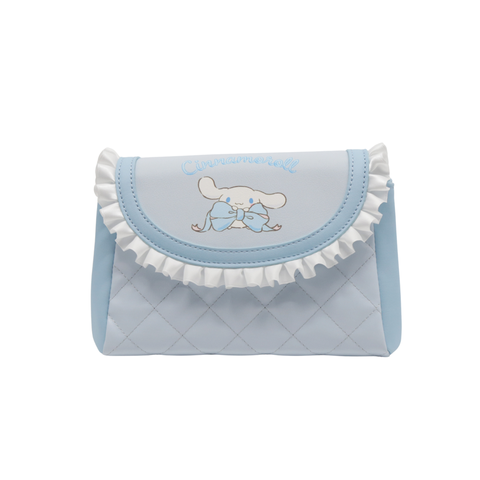 Cinnamoroll "lovely Ribbon" Quilted Ruffle Cosmetic Pouch