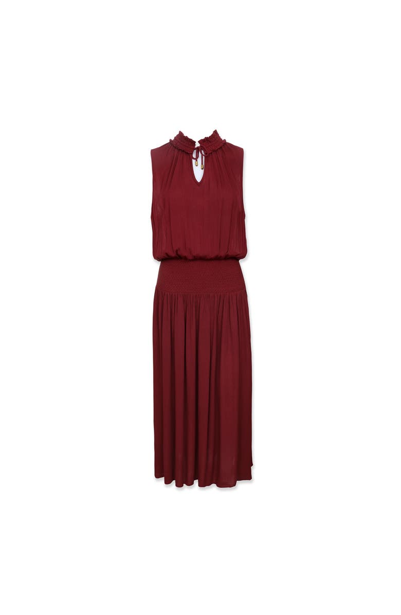 HELEN JON Sleeveless Smocked Dress, Alternate, color, Merlot