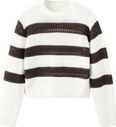 MANGO TEEN Openwork Stripe Sweater