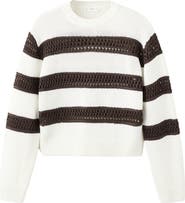 MANGO TEEN Openwork Stripe Sweater