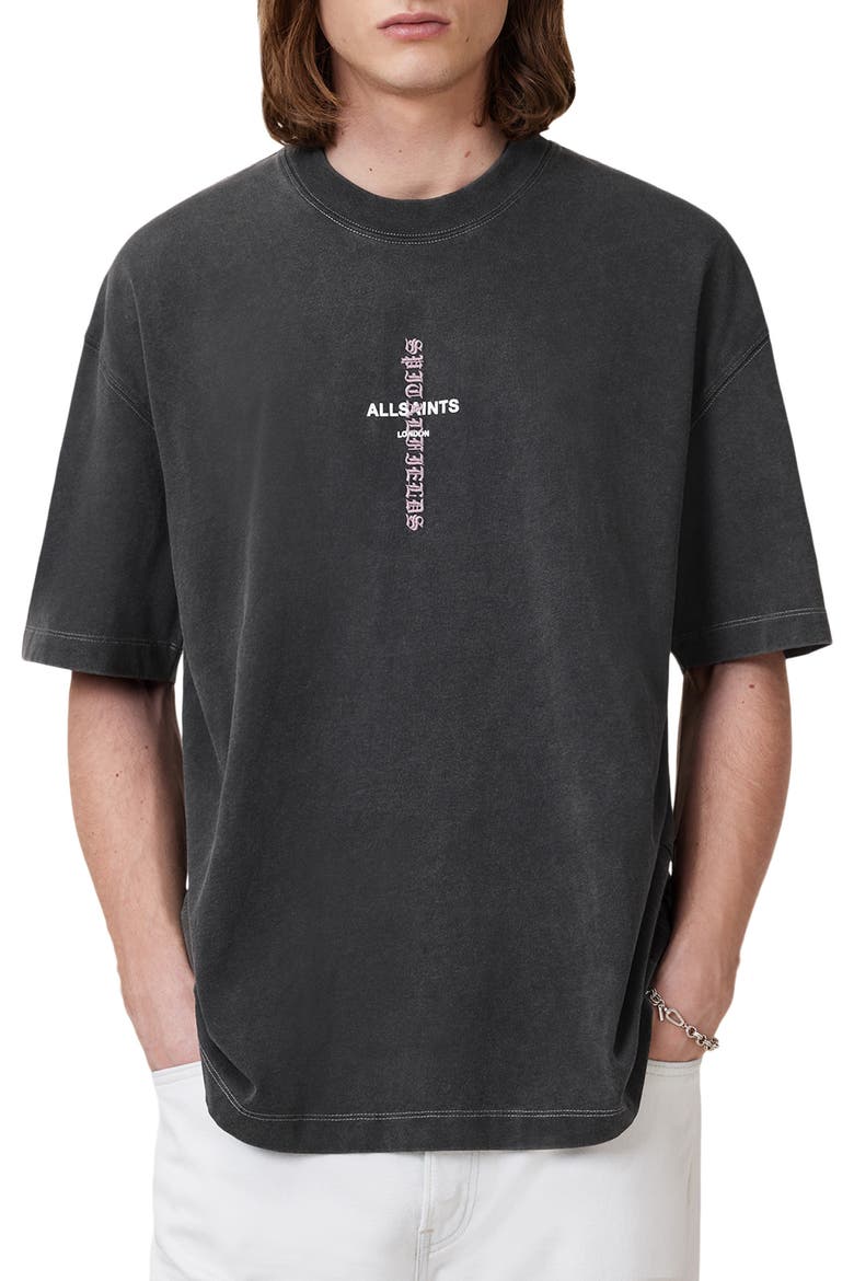Knox Embroidered Graphic T-Shirt, Main, color, WASHED BLACK