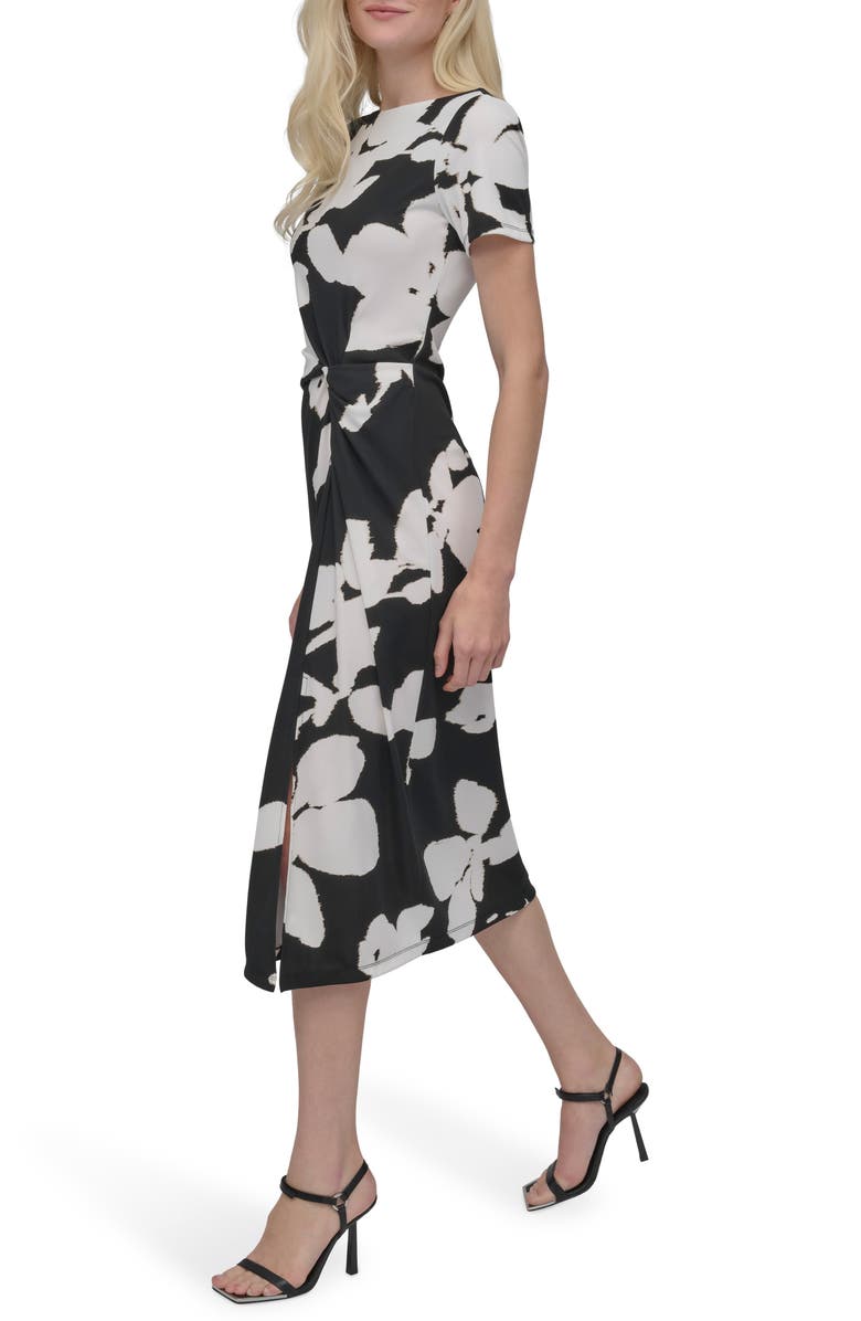 DKNY Front Twist Midi Dress, Alternate, color,