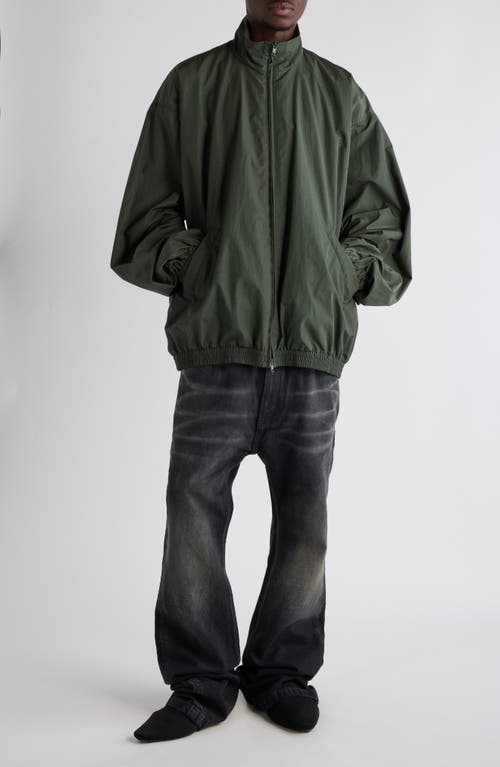 Balenciaga Tape Logo Oversize Tracksuit Jacket In Khaki