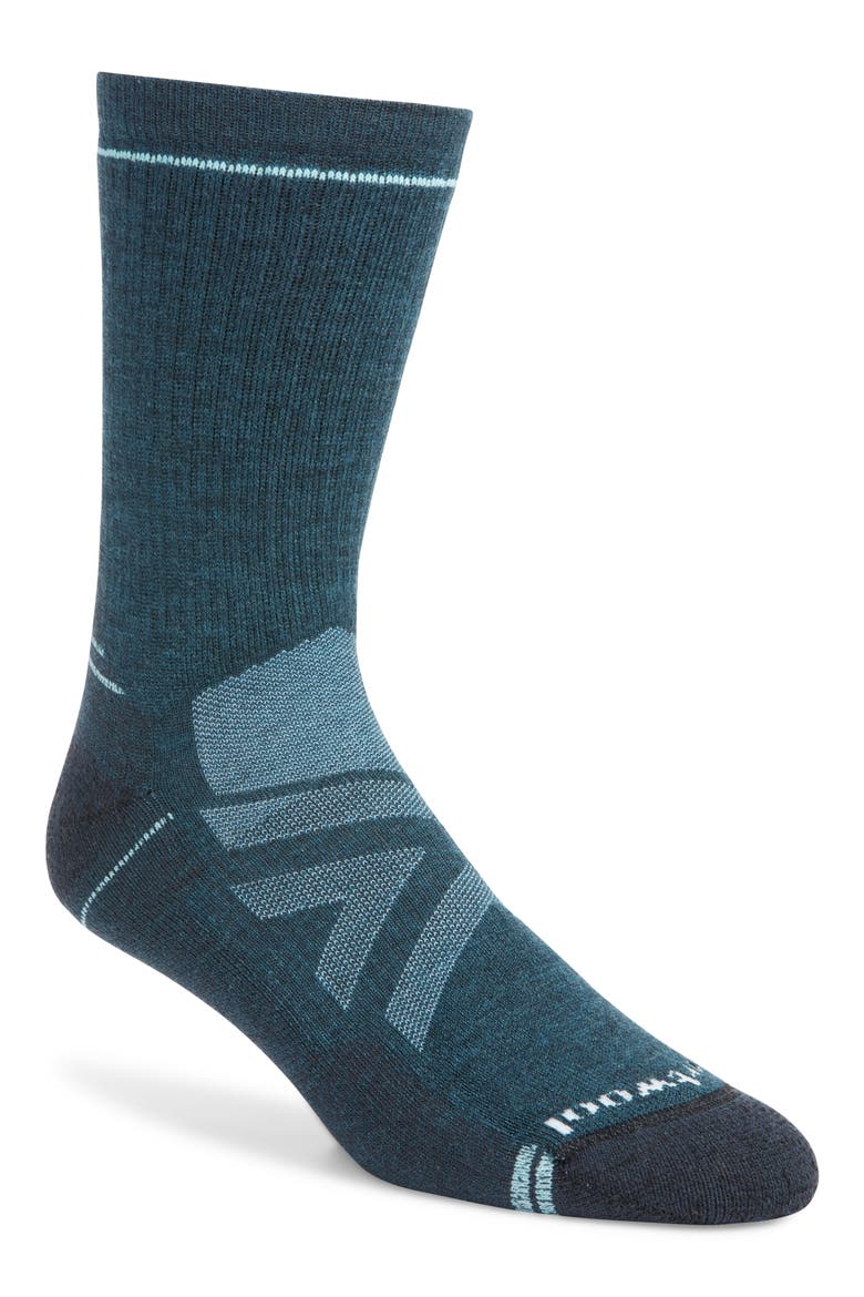 Hike Full Cushion Crew Socks, Main, color, TWILIGHT BLUE