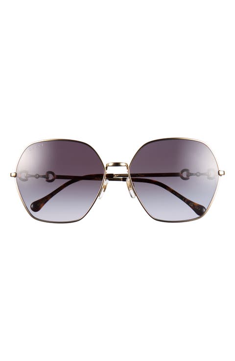 62mm Geometric Sunglasses