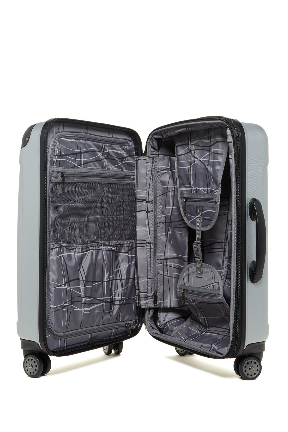 Kenneth Cole Reaction Renegade 24" Lightweight Hardside Expandable Spinner Luggage, Alternate, color, Silver