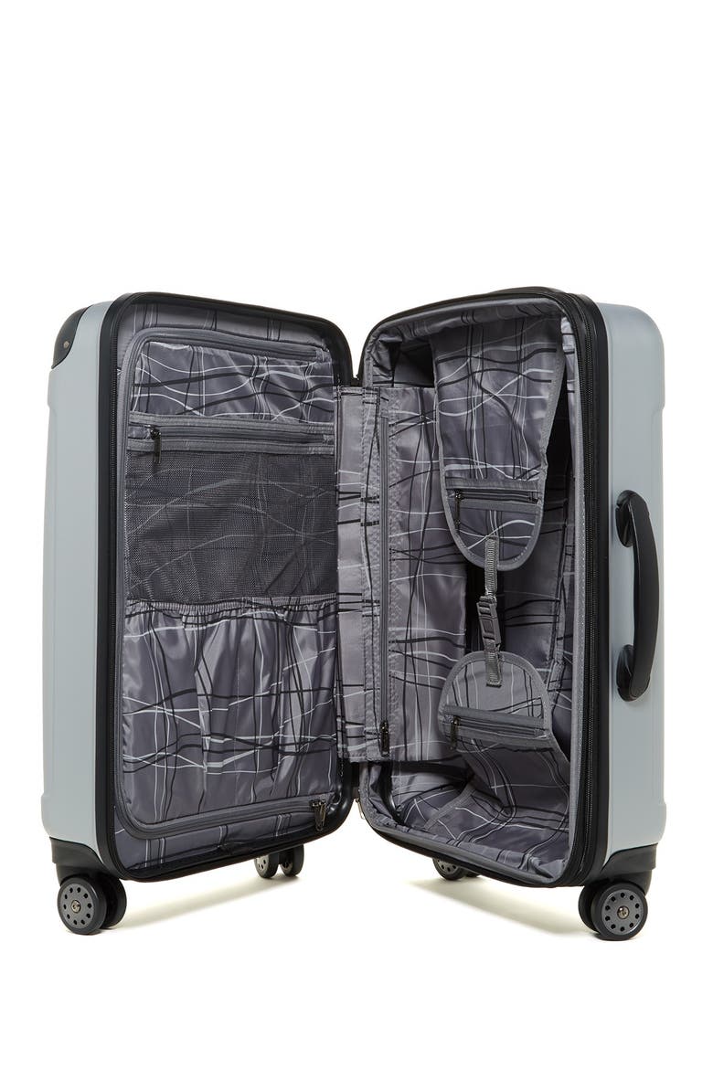 Renegade Lightweight Hardside Expandable Spinner Luggage, Alternate, color, SILVER