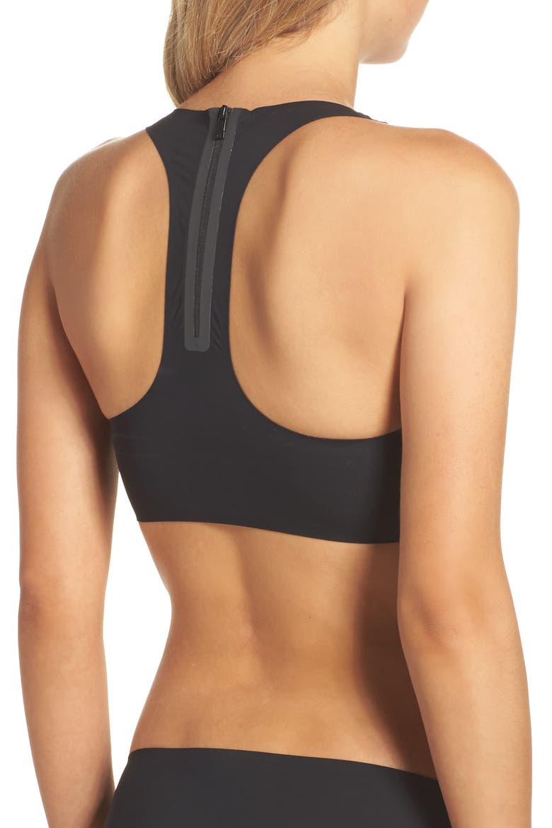 Laser Racerback Bralette, Alternate, color, BLACK