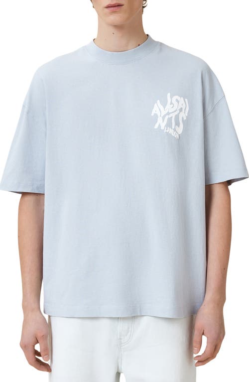 Allsaints Orlando Logo Graphic T-shirt In Blue