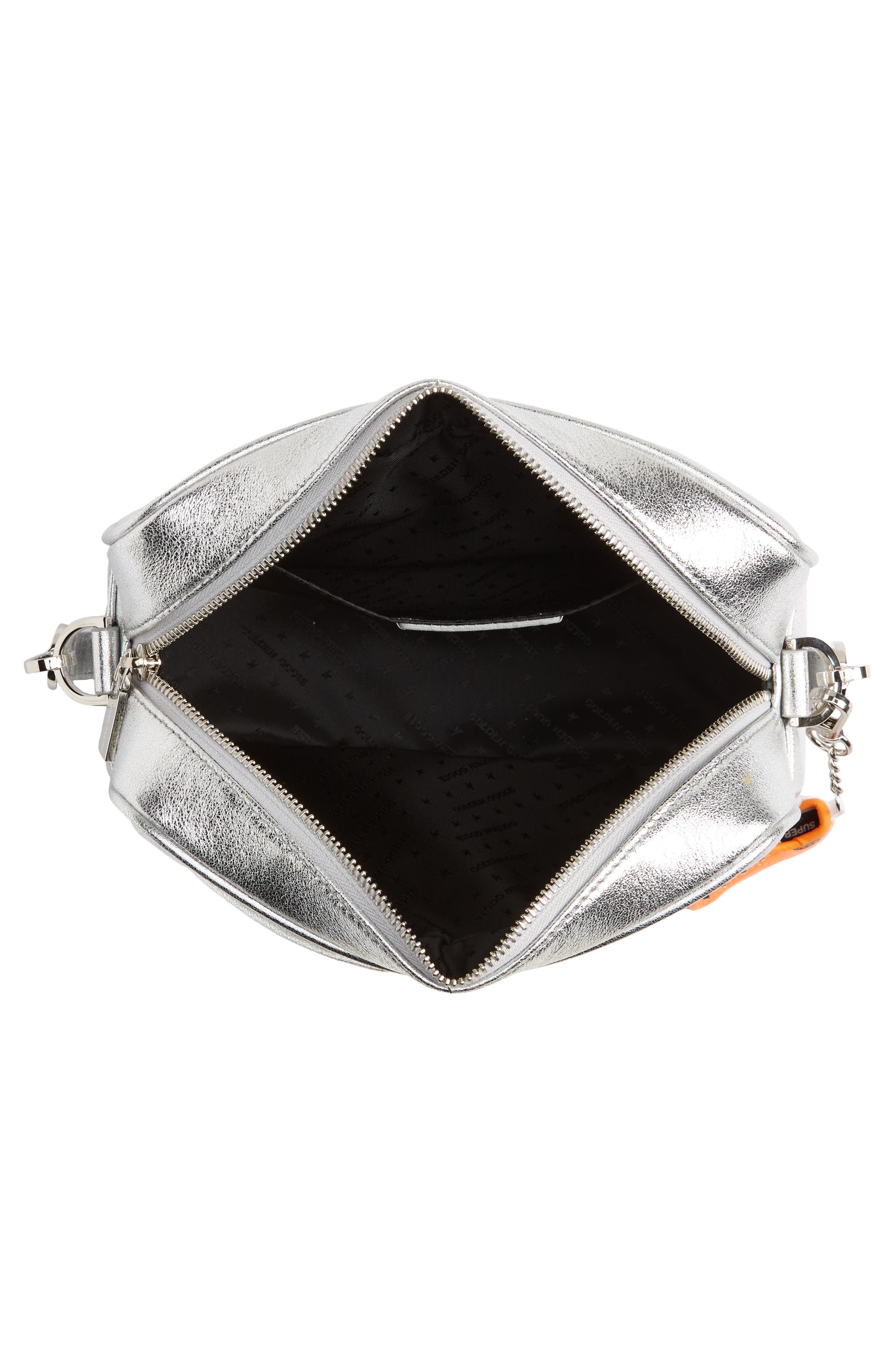 Golden Goose Star Metallic Leather Crossbody Camera Bag, Alternate, color, 