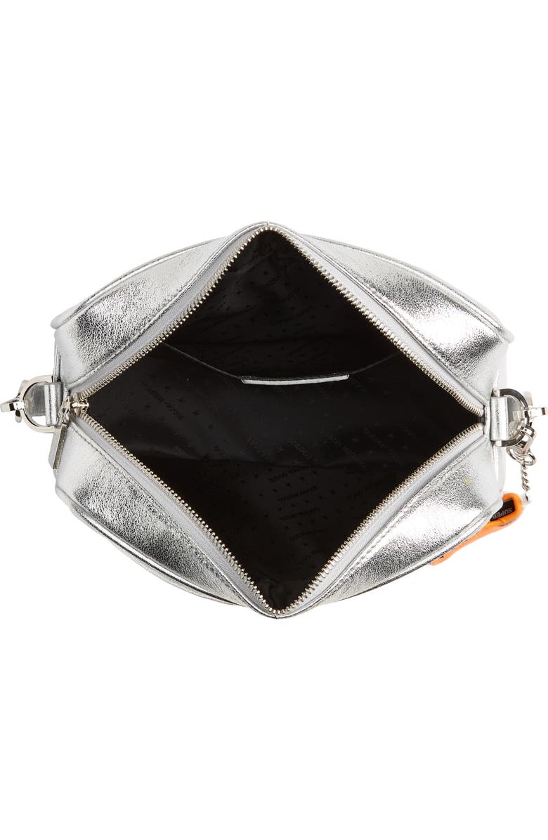 Golden Goose Star Metallic Leather Crossbody Camera Bag, Alternate, color,