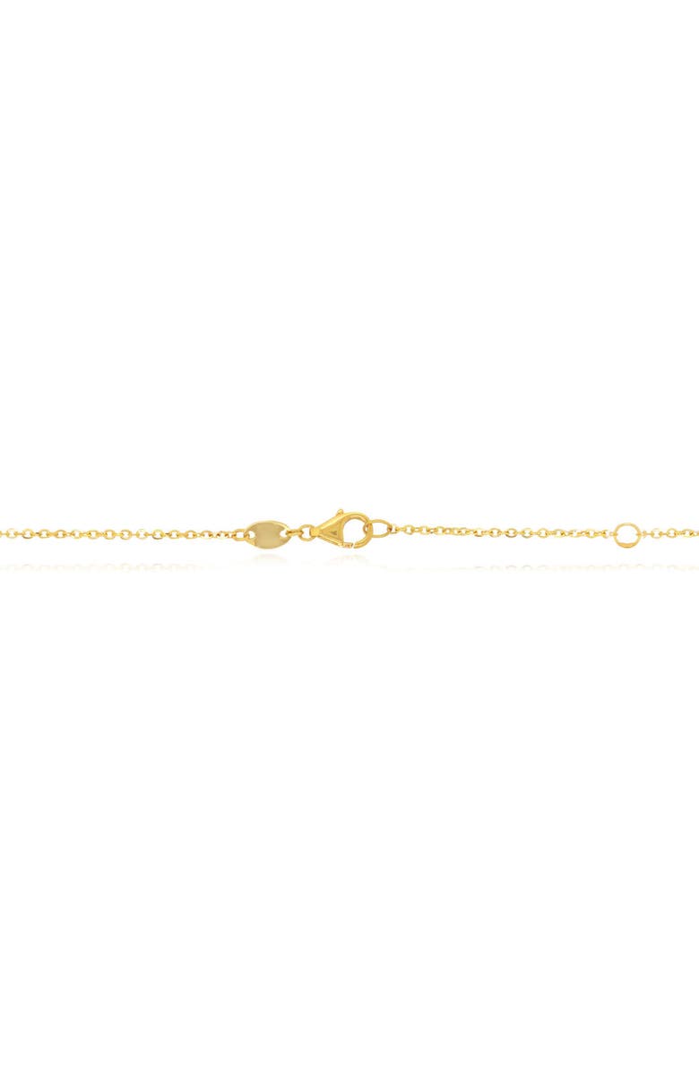The Lovery Fine Jewelry Extra Large Onyx Single Clover Necklace, Alternate, color, Yellow Gold