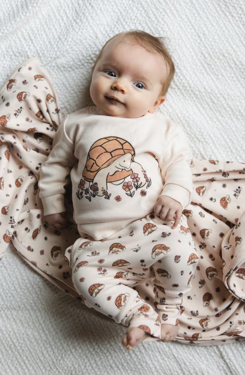 L'ovedbaby Organic Cotton Fleece Graphic Sweatshirt & Joggers Set In Neutral