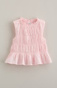 Nordstrom Kids' Smocked Sleeveless Cotton Top
