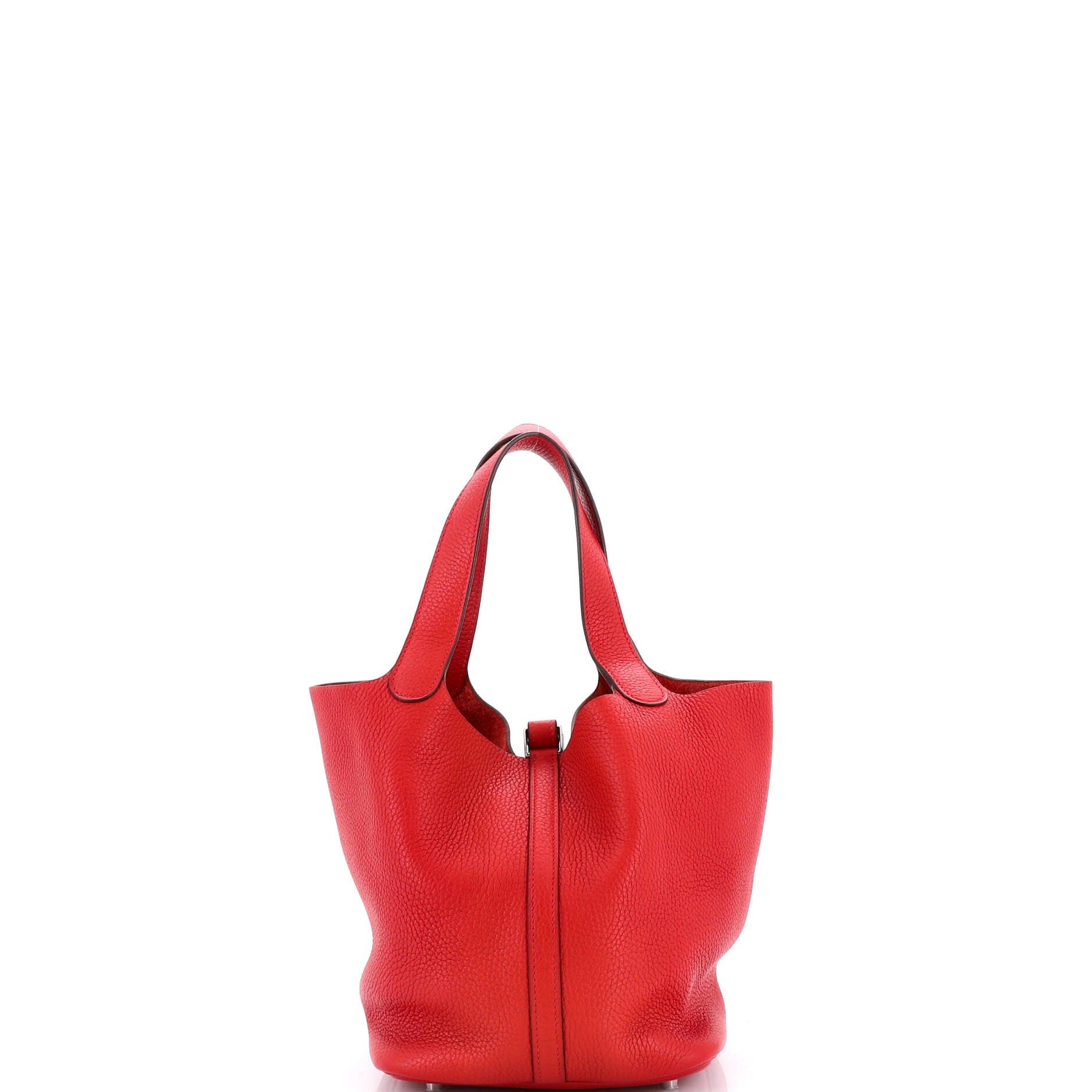 Pre-Owned Hermes Picotin Lock Bag Clemence MM, Alternate, color, Rouge Casaque