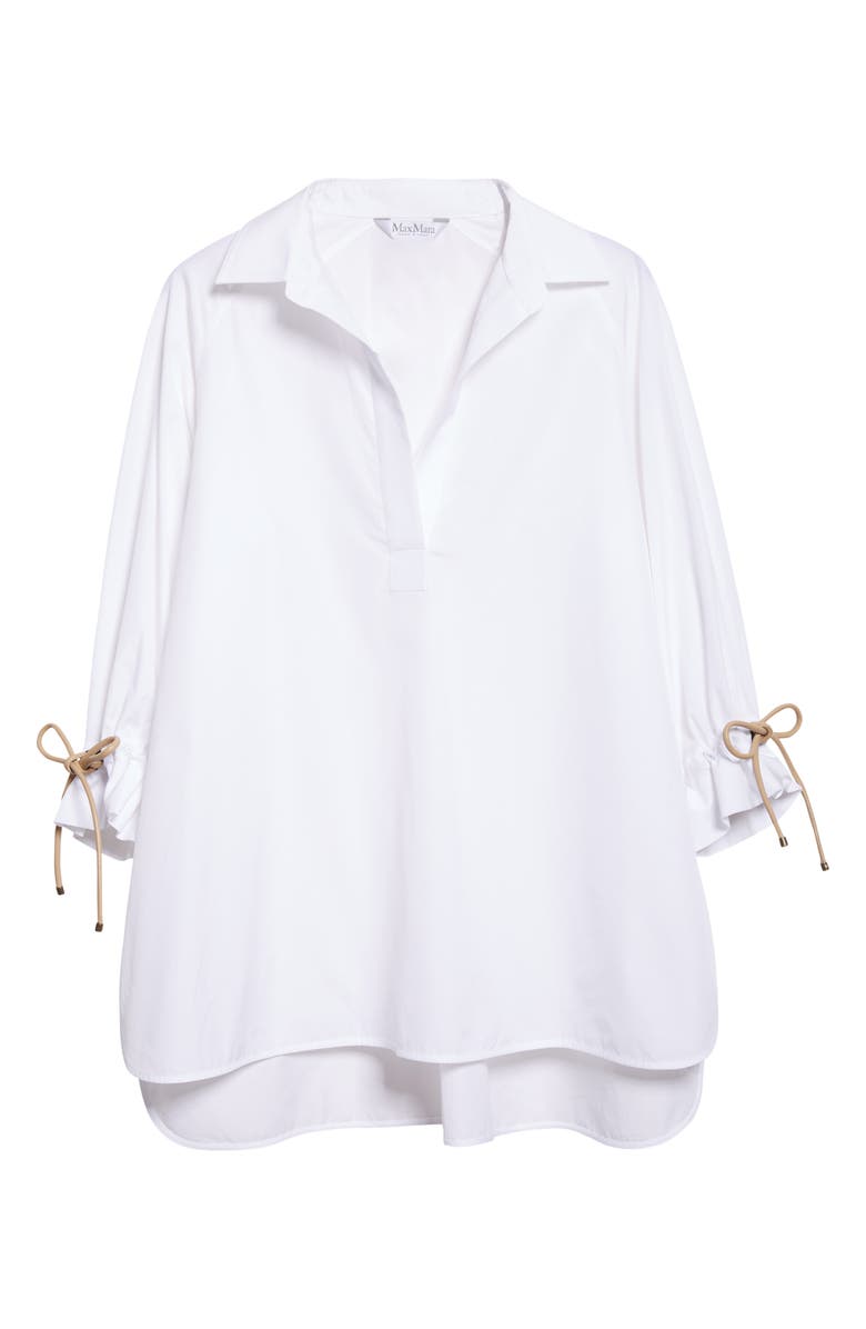 Max Mara Adorn Cotton Pullover Shirt, Alternate, color, Optical White