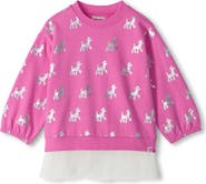 Hatley Kids' Poodle Pups Mixed Media Sweatshirt