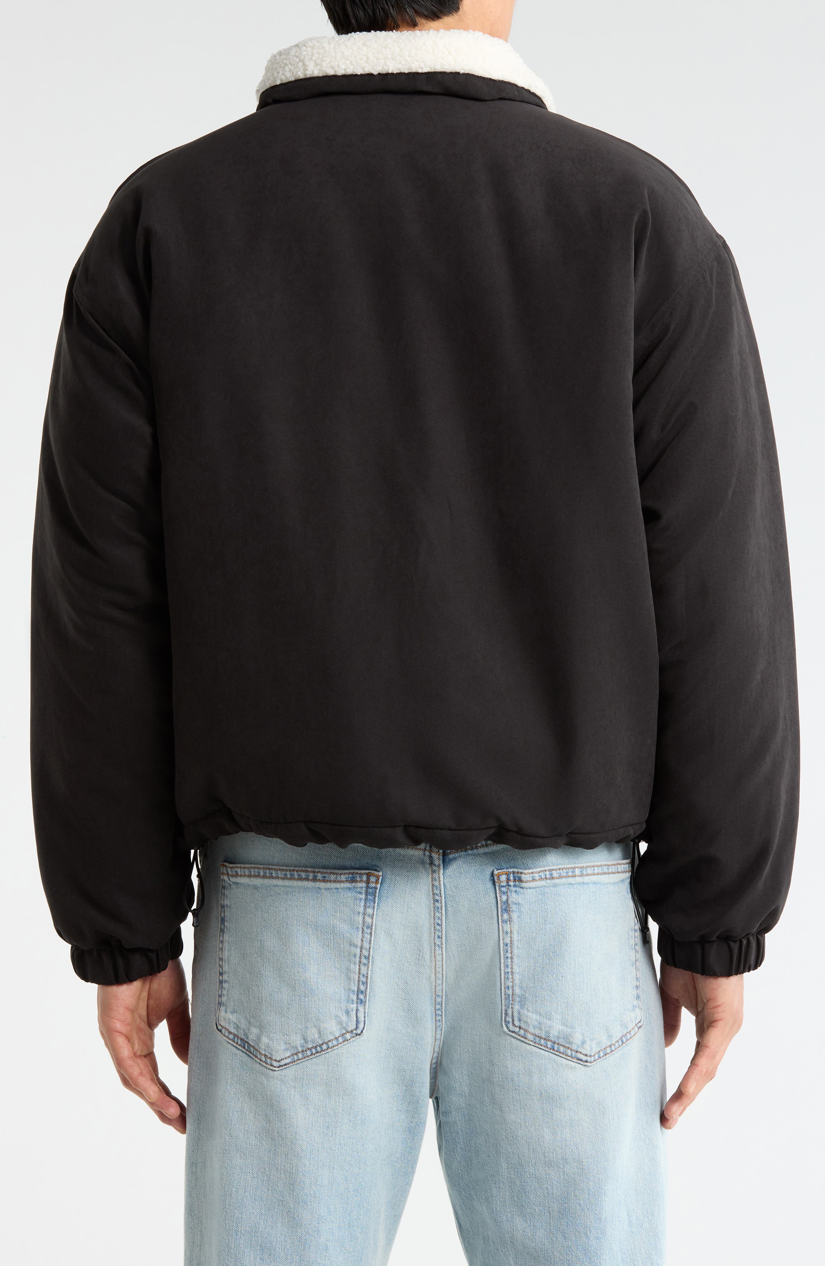 Pilot Puffer Jacket with Faux Shearling Collar - image 2