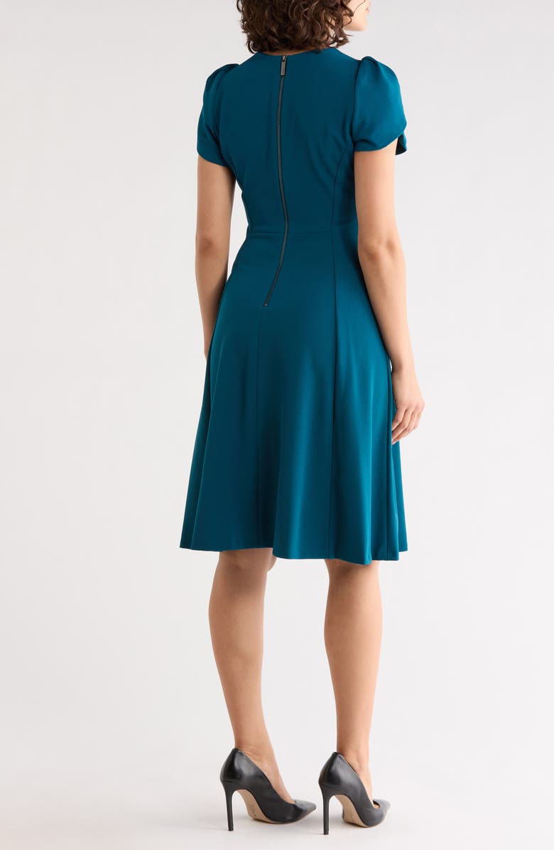 Calvin Klein Tulip Sleeve Midi Dress, Alternate, color, Cypress