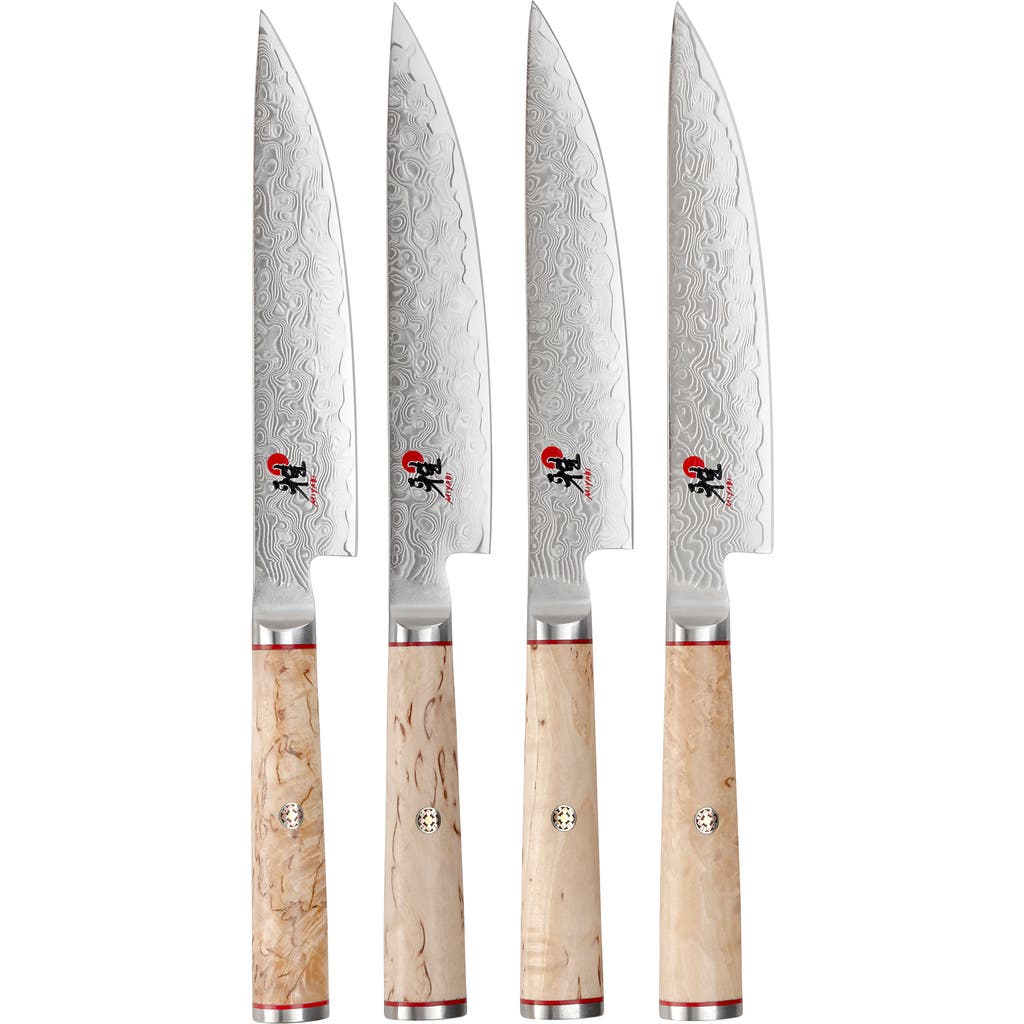 MIYABI Birchwood Set of 4 Steak Knives in Stainless Steel  product