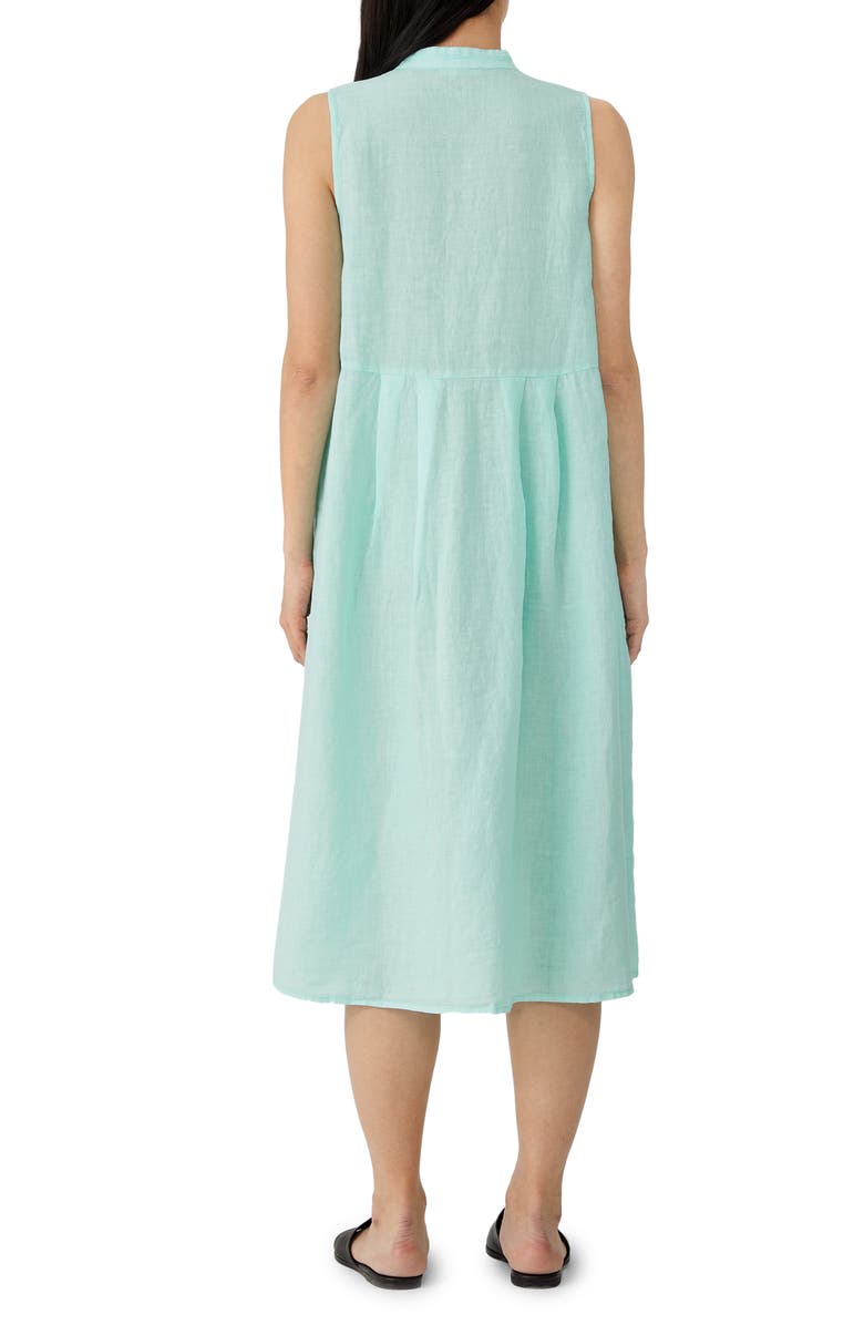 Eileen Fisher Sleeveless Organic Linen Midi Dress, Alternate, color,