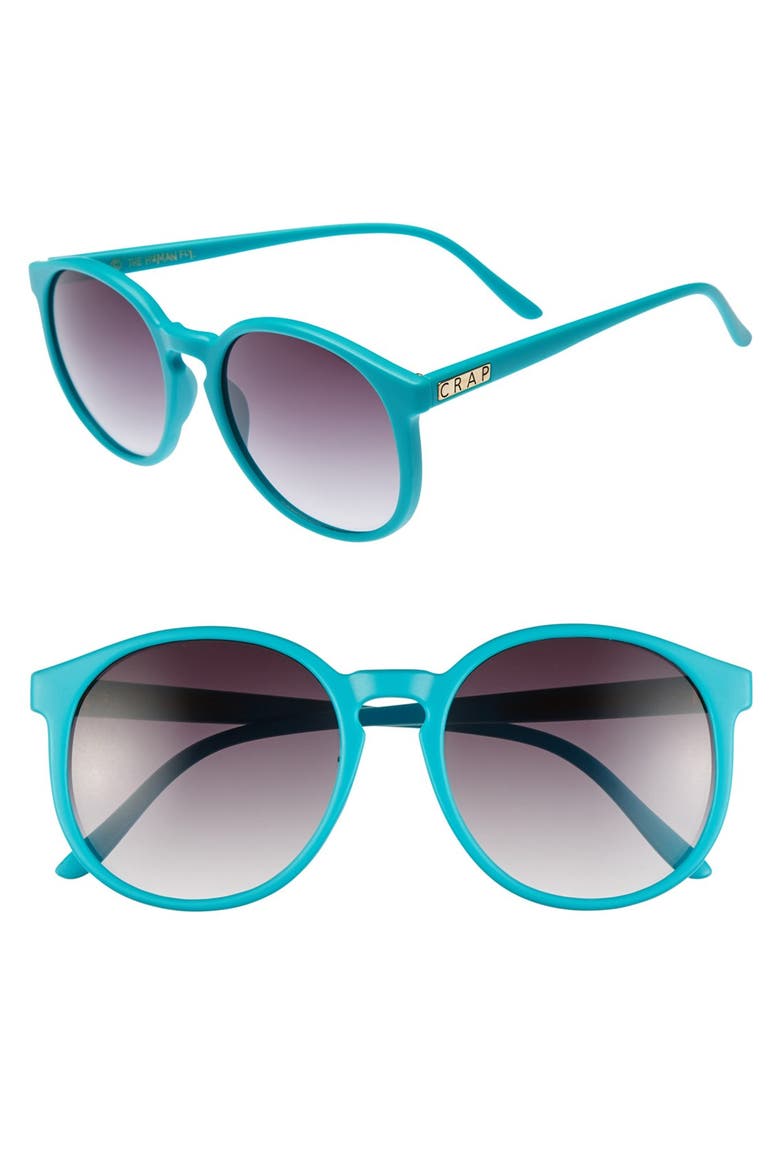 'Human Fly' 57mm Sunglasses, Main, color, MATTE TURQUOISE/ GOLD