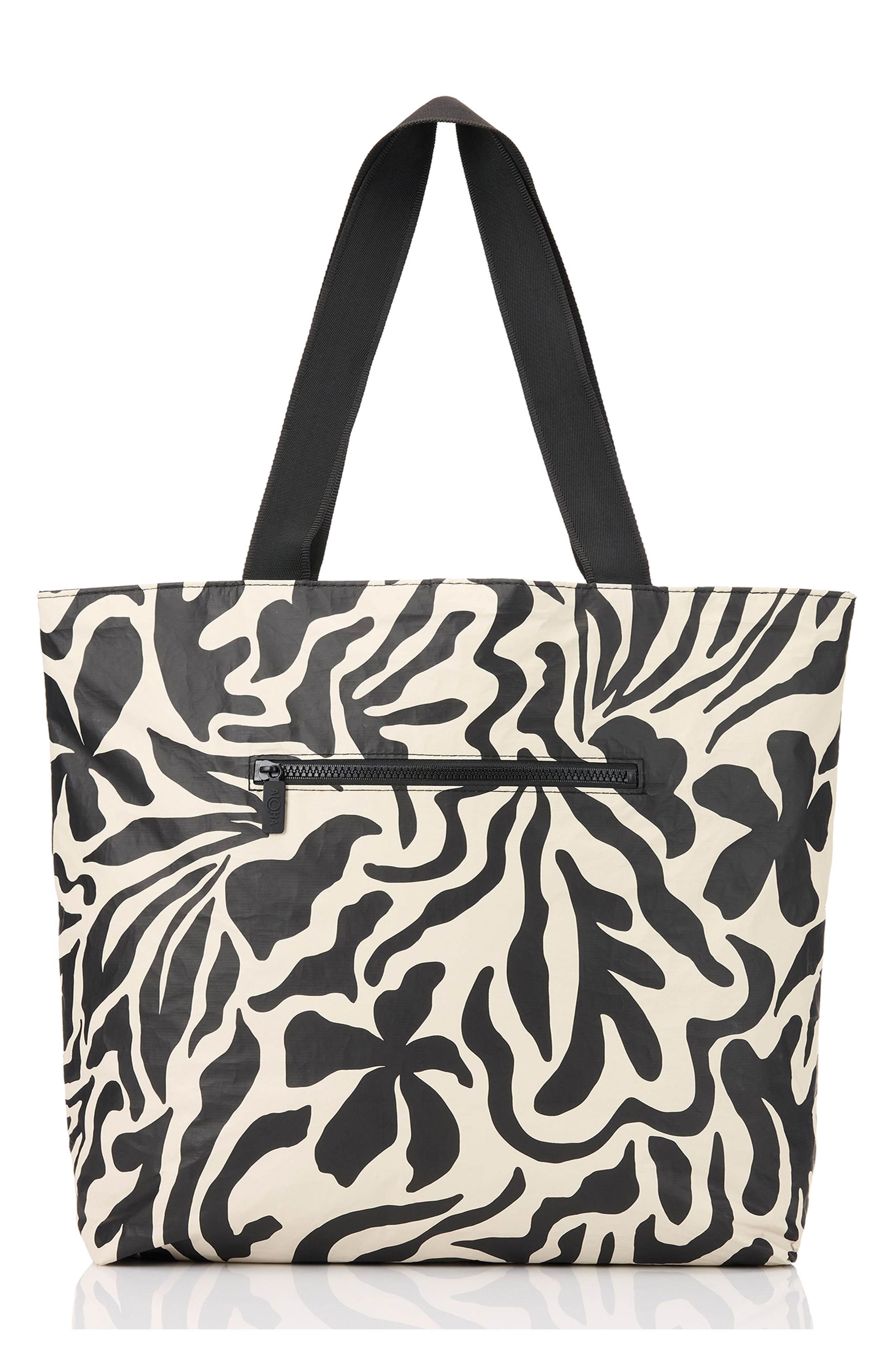 Aloha Collection Day Tripper Float Water Resistant Tote, Alternate, color, Black/ Sandstone