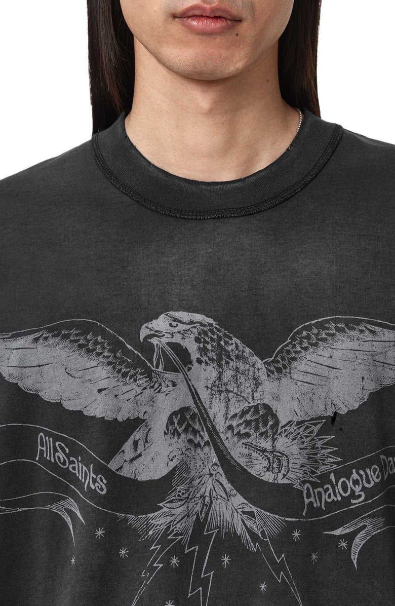 AllSaints Aeterna Graphic T-Shirt, Alternate, color, Washed Black