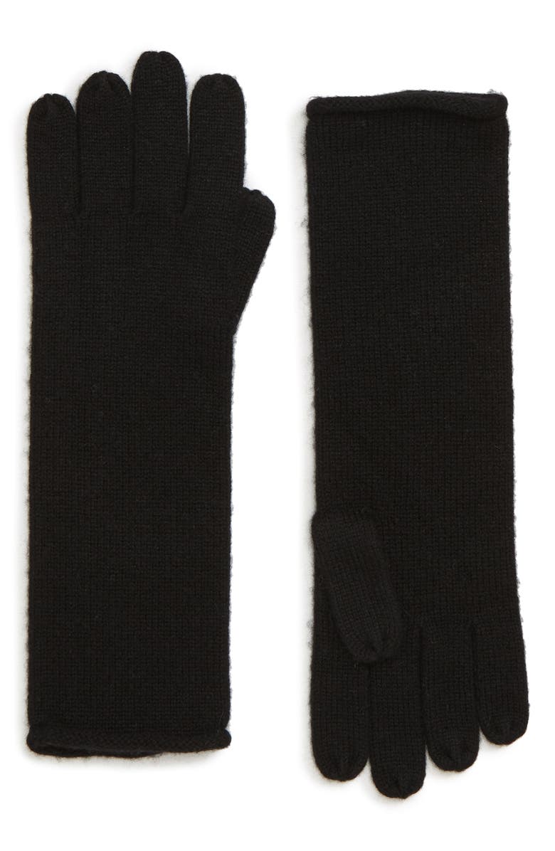 AllSaints Rolled Edge Gloves, Main, color, 