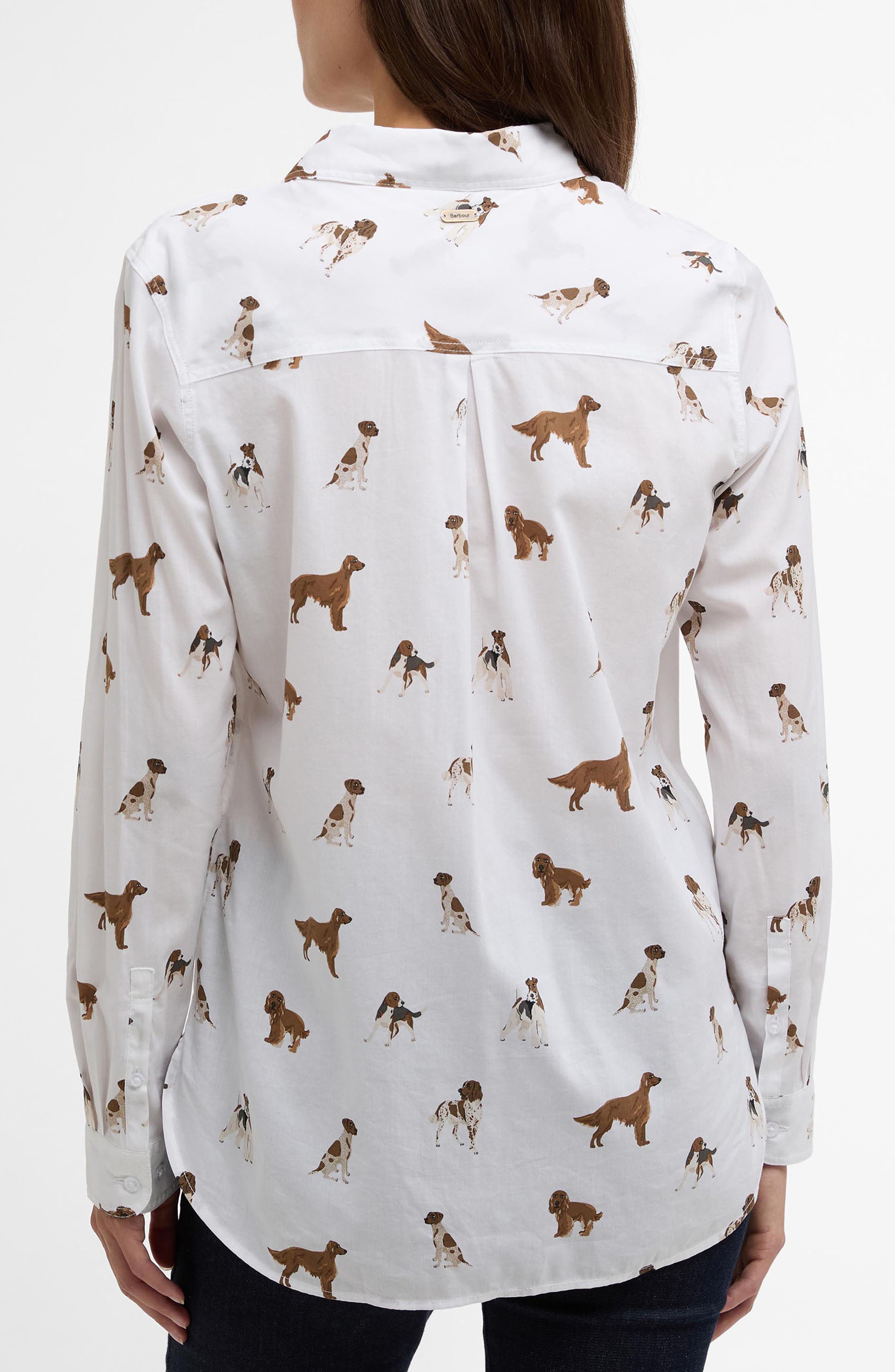 Safari Dog Print Button-Up Shirt - image 2