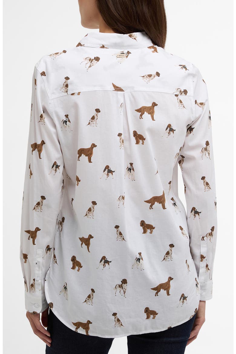 Safari Dog Print Button-Up Shirt, Alternate, color, WHITE MULTI DOG PRINT