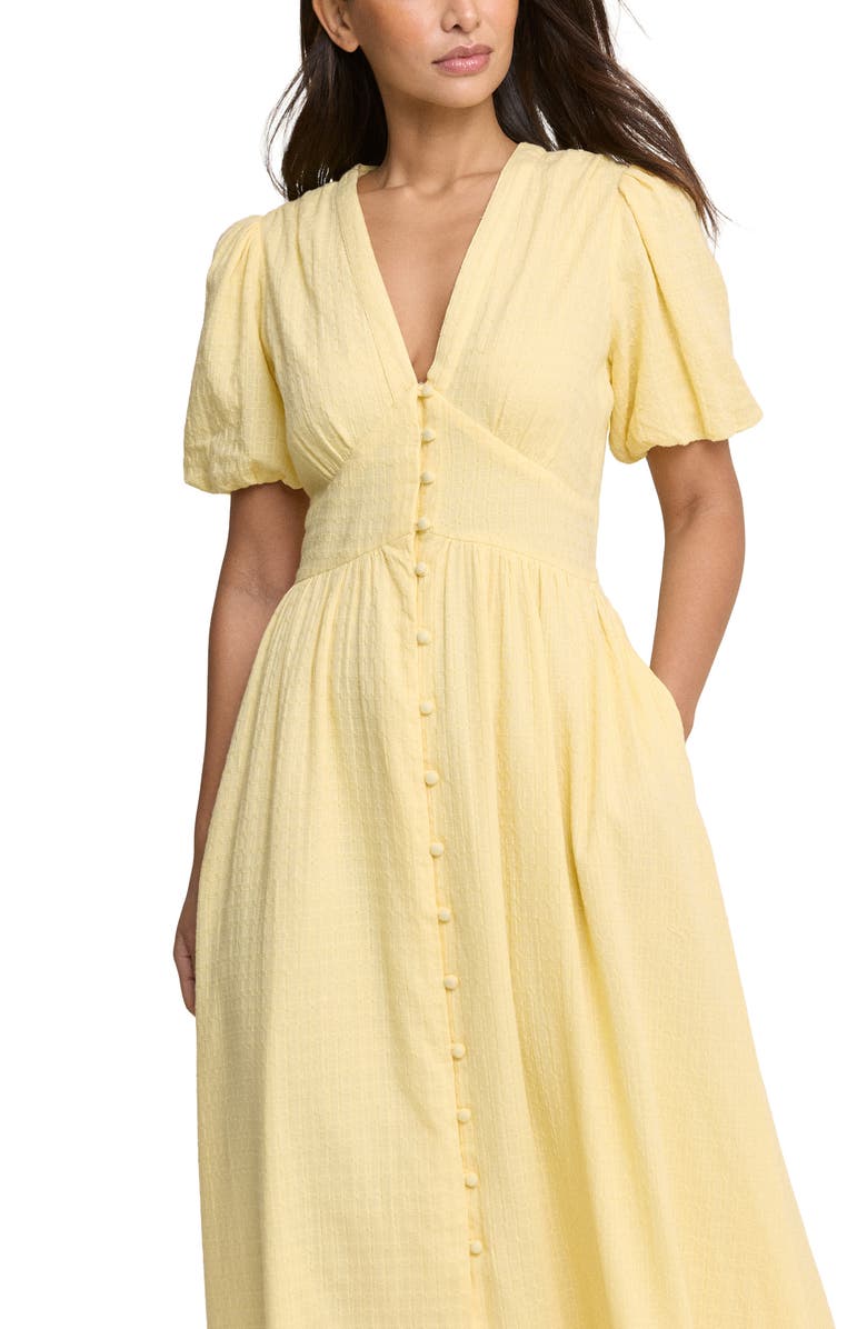 Nobody's Child Starlight Cotton Midi Dress, Alternate, color, Yellow