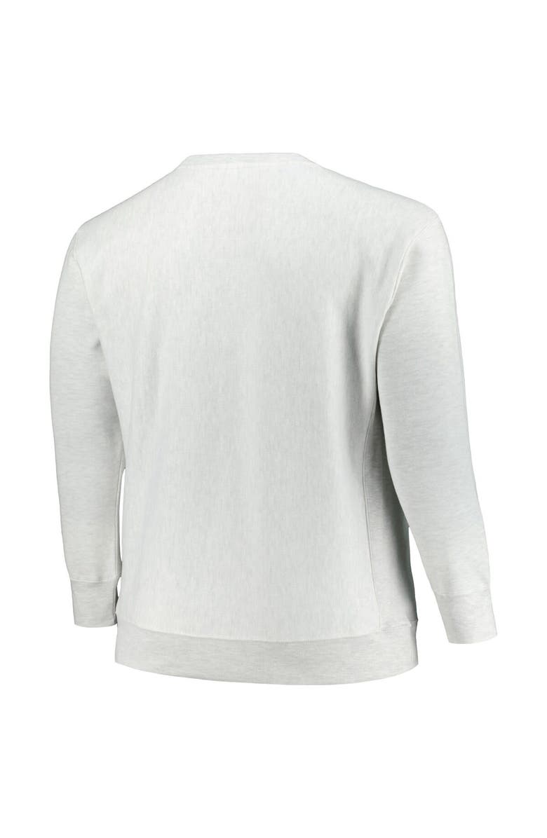 Champion Men's Champion Ash Michigan Wolverines Big & Tall Reverse Weave Fleece Crewneck Pullover Sweatshirt, Alternate, color, 