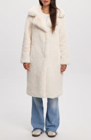 Noize Savannah Faux Fur Longline Coat