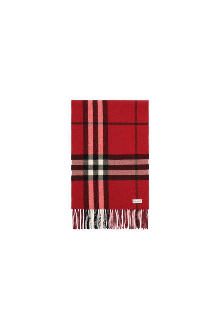 Gradient Check Cashmere Scarf, Alternate, color, Oxblood red